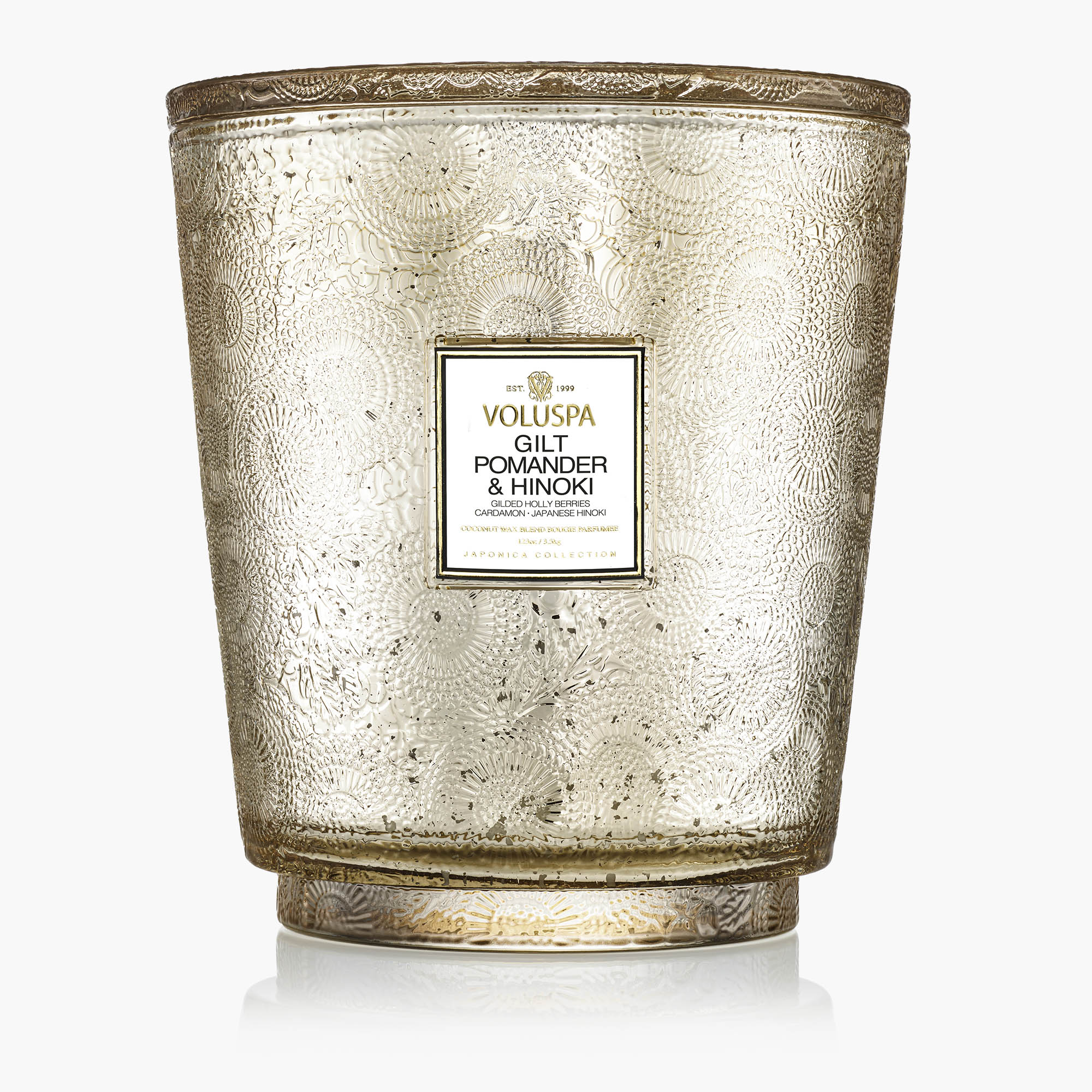Gilt Pomander & Hinoki - 5 Wick Hearth Candle