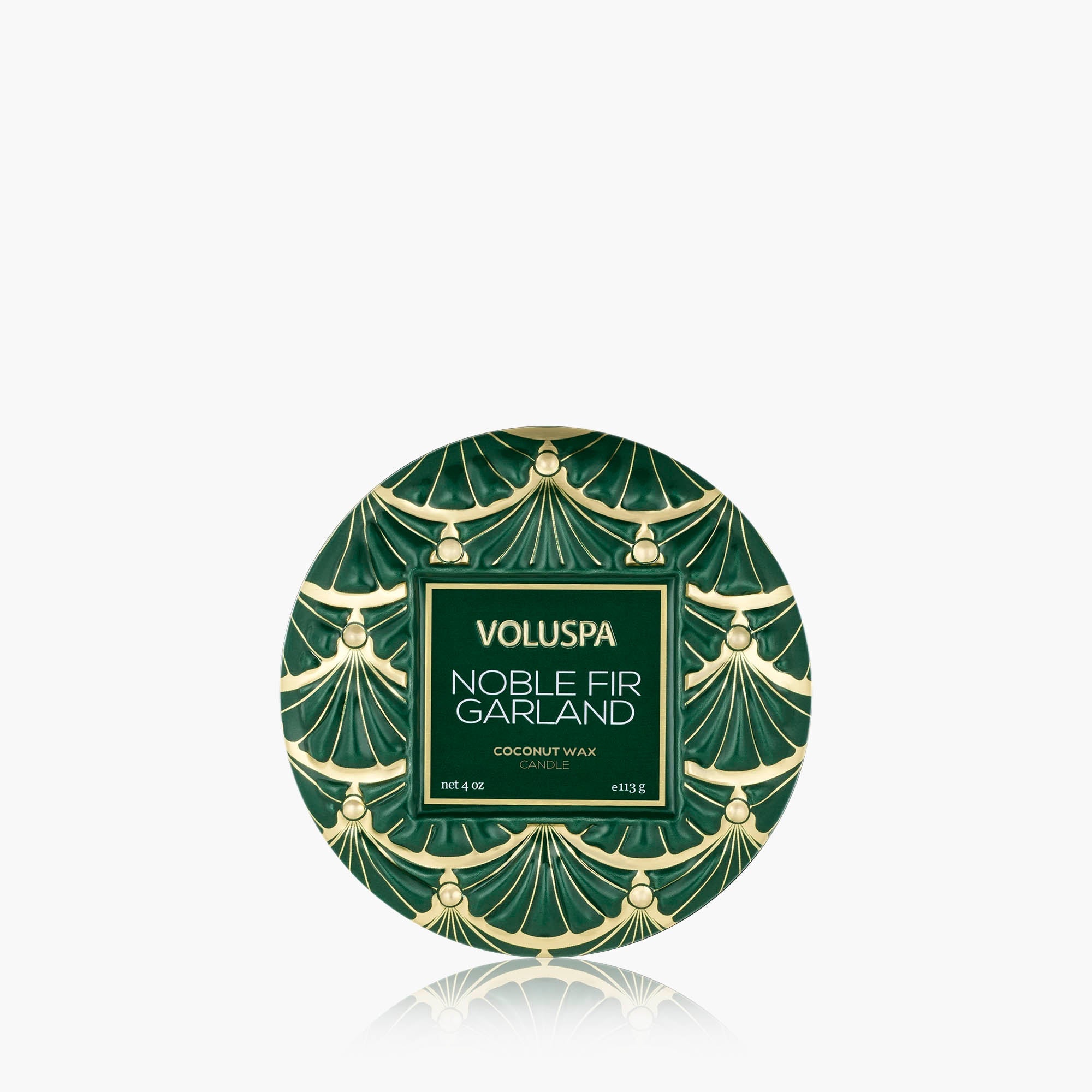 Noble Fir Garland - Mini Tin Candle